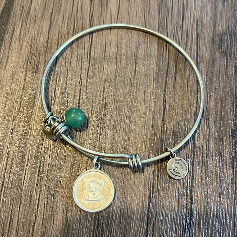 Silver Bracelet with Dangle E charm